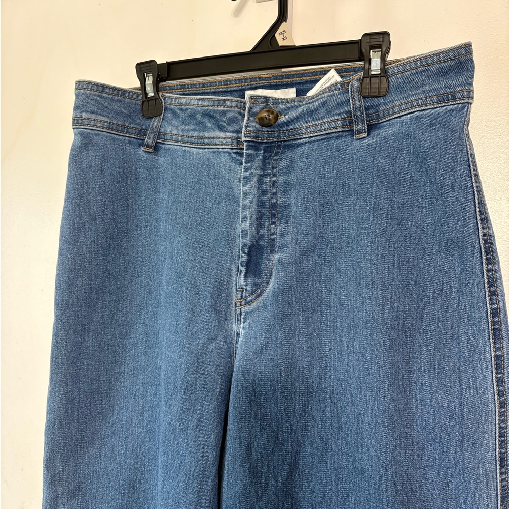 H&M Blue High-Rise Straight Jeans
